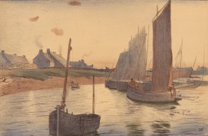 Tristesse sur la mer by Andre Ulmann Oil Painting