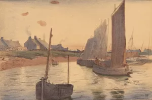 Tristesse sur la mer by Andre Ulmann Oil Painting