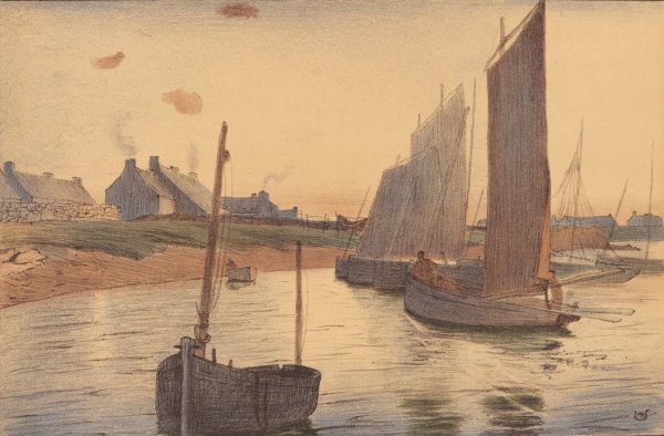 Tristesse sur la mer  by Andre Ulmann - Hand-Painted Oil Painting Reproduction