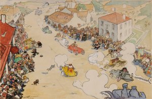 Le Passage de la course by Andre Victor Edouard Devambez Oil Painting