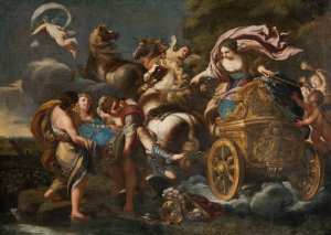 Armida abducts Rinaldo by Andrea Camassei Oil Painting