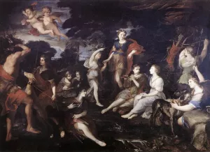 The Hunt of Diana painting by Andrea Camassei