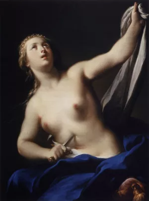 Lucretia Oil painting by Andrea Casali