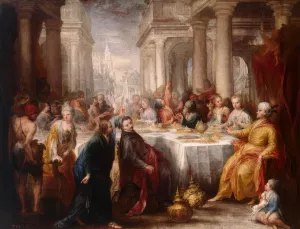 Feast of Belshazzar by Andrea Celesti - Oil Painting Reproduction