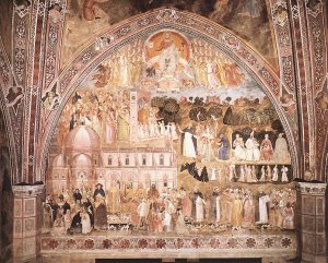 The Church Militant and Triumphant by Andrea Da Firenze Oil Painting
