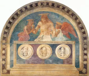 Christ in the Sepulchre with Two Angels Oil painting by Andrea Del Castagno