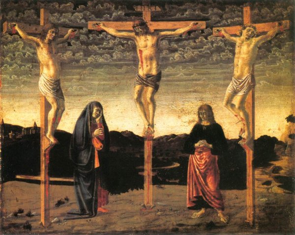Main Product Photo of Crucifixion Painting by Andrea Del Castagno