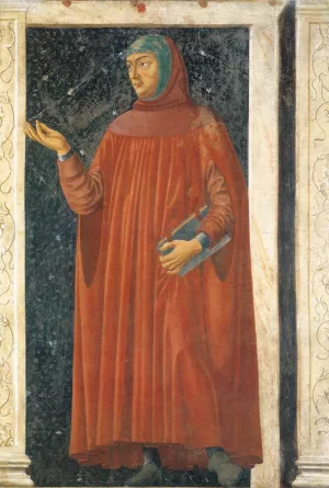 Famous Persons: Francesco Petrarca painting by Andrea Del Castagno