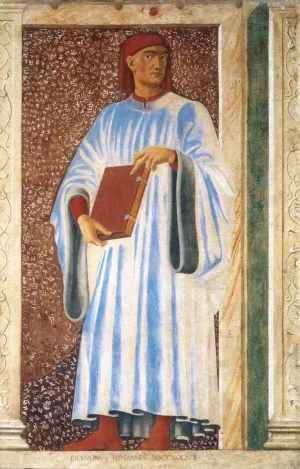 Famous Persons: Giovanni Boccaccio Oil painting by Andrea Del Castagno