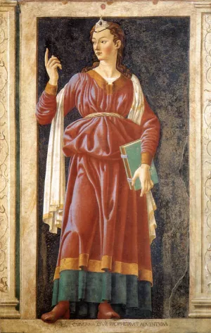 Famous Persons: The Cumean Sibyl painting by Andrea Del Castagno