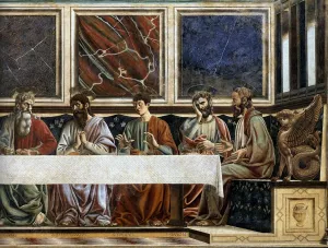 Last Supper Detail painting by Andrea Del Castagno