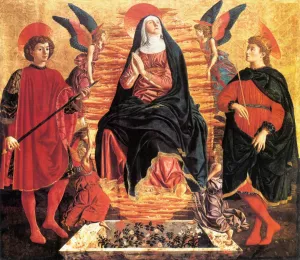 Our Lady of the Assumption with Saints Miniato and Julian by Andrea Del Castagno - Oil Painting Reproduction