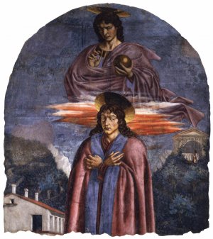 St Julian and the Redeemer by Andrea Del Castagno Oil Painting
