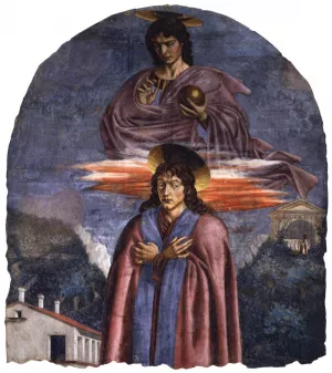 St Julian and the Redeemer Oil painting by Andrea Del Castagno
