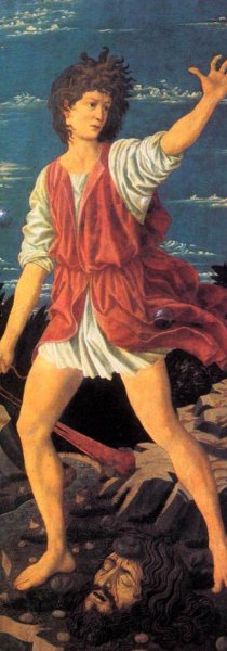 Main Product Photo of The Youthful David Painting by Andrea Del Castagno