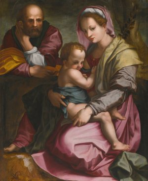 The Holy Family by Andrea Del Sarto (Follower) Oil Painting