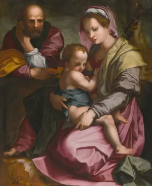 The Holy Family by Andrea Del Sarto (Follower) Oil Painting