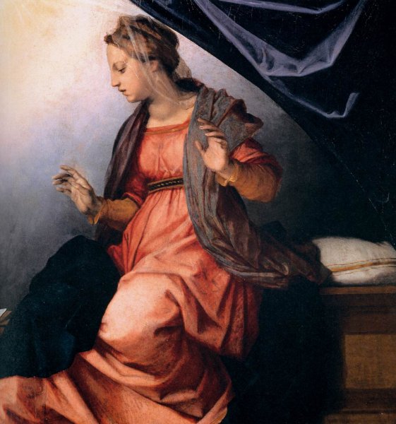 Annunciation Detail by Andrea Del Sarto - Hand-Painted Oil Painting Reproduction