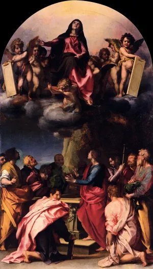 Assumption of the Virgin by Andrea Del Sarto - Oil Painting Reproduction