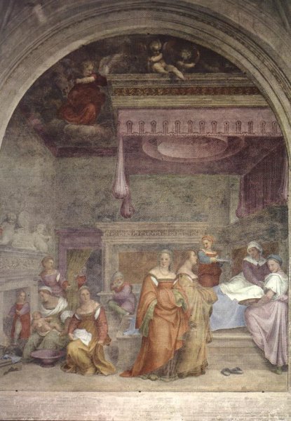 Birth of the Virgin by Andrea Del Sarto - Hand-Painted Oil Painting Reproduction