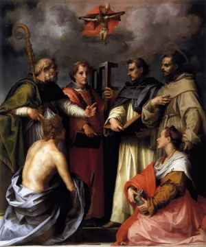 Disputation on the Trinity Oil painting by Andrea Del Sarto