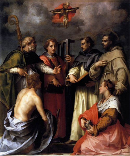 Main Product Photo of Disputation on the Trinity Painting by Andrea Del Sarto