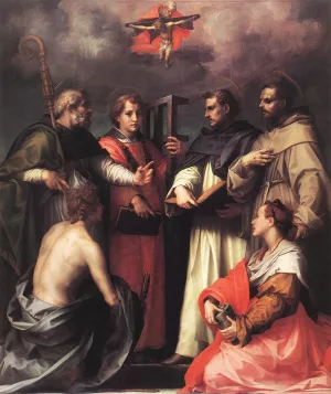 Disputation over the Trinity by Andrea Del Sarto Oil Painting