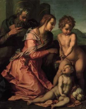 Holy Family Oil painting by Andrea Del Sarto