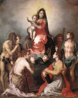Madonna in Glory and Saints by Andrea Del Sarto Oil Painting