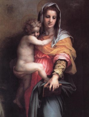 Madonna of the Harpies Detail by Andrea Del Sarto Oil Painting