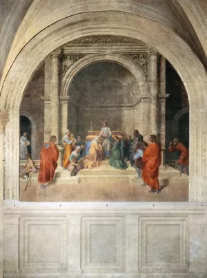 Miraculous Cure by Relics of Filippo Benizzi Oil painting by Andrea Del Sarto