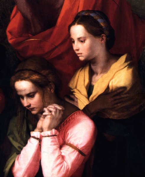 Pieta with Saints Detail by Andrea Del Sarto - Hand-Painted Oil Painting Reproduction