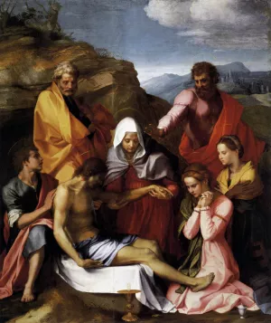 Pieta with Saints by Andrea Del Sarto Oil Painting