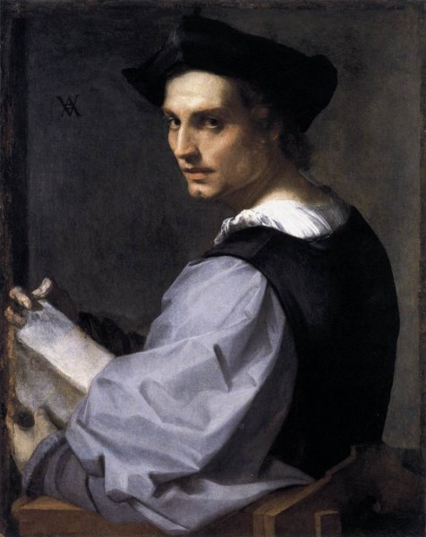 Portrait of a Young Man by Andrea Del Sarto - Hand-Painted Oil Painting Reproduction