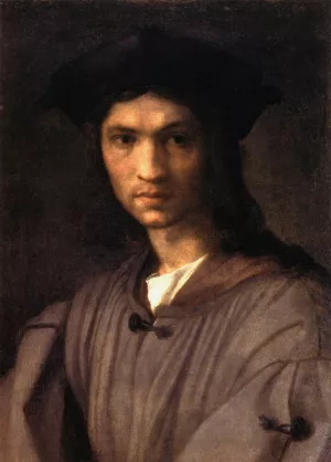 Portrait of Baccio Bandinelli by Andrea Del Sarto - Oil Painting Reproduction