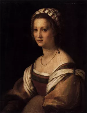 Portrait of the Artist's Wife by Andrea Del Sarto Oil Painting