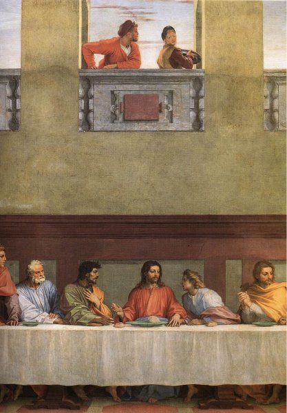 The Last Supper Detail by Andrea Del Sarto - Hand-Painted Oil Painting Reproduction