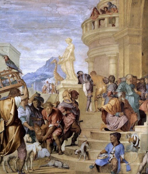 Triumph of Caesar Detail by Andrea Del Sarto - Hand-Painted Oil Painting Reproduction