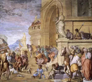 Triumph of Caesar by Andrea Del Sarto Oil Painting