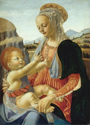 Virgin with the Seated Child by Andrea Del Verrocchio Oil Painting