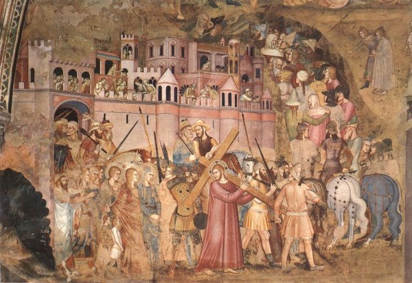 Christ Bearing the Cross to Calvary by Andrea Di Bartolo - Hand-Painted Oil Painting Reproduction