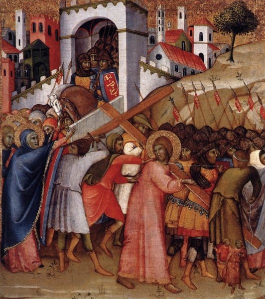 Christ on the Road to Calvary by Andrea Di Bartolo - Hand-Painted Oil Painting Reproduction