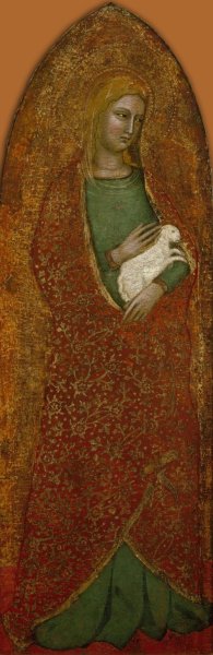 Saint Agnes by Andrea Di Bonaiuto Oil Painting