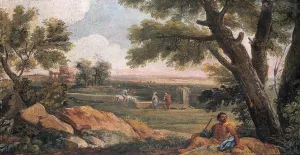 Landscape in Lazio with a Well by Andrea Locatelli - Oil Painting Reproduction