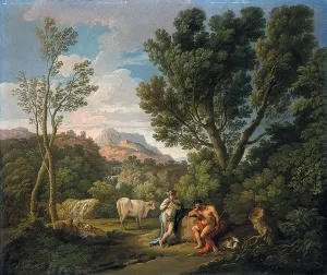 Mercury and Argus by Andrea Locatelli - Oil Painting Reproduction