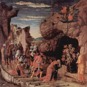 Adoration of the Three Kings by Andrea Mantegna - Oil Painting Reproduction