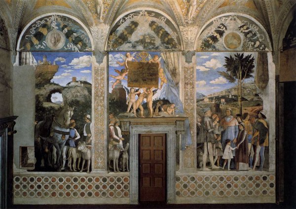 Main Product Photo of Arrival of Cardinal Francesco Gonzaga Painting by Andrea Mantegna