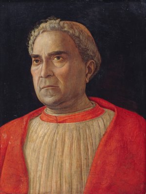Cardinal Ludovico Scarampi Mezzarota called Ludovico Trevisano by Andrea Mantegna Oil Painting