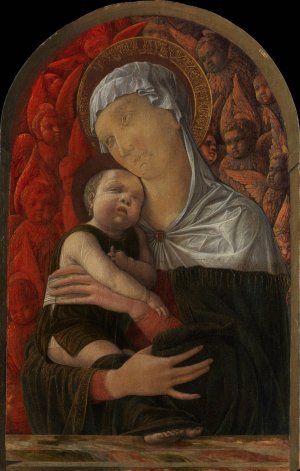 Madonna and Child with Seraphim and Cherubim by Andrea Mantegna Oil Painting
