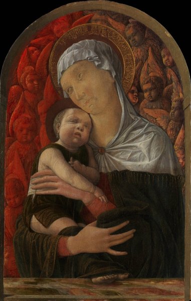 Main Product Photo of Madonna and Child with Seraphim and Cherubim  Painting by Andrea Mantegna